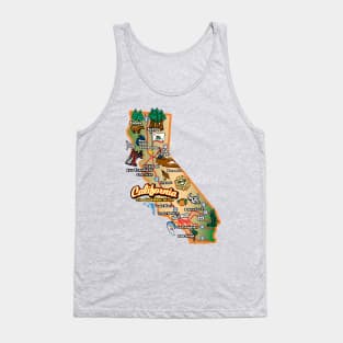 Vintage California State Map Tank Top